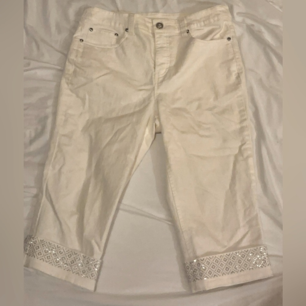 christopher and banks jeans bejeweled jeans size 10p
